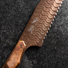 Kiritsuke Couteau à pain VG-10 Miroir Damas Manche en Érable 210mm - Marron-[Musashi]-[Couteaux de cuisine japonais]