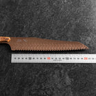 Kiritsuke Couteau à pain VG-10 Miroir Damas Manche en Érable 210mm - Marron-[Musashi]-[Couteaux de cuisine japonais]