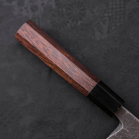 Kiritsuke Deba Blue Steel #2 Kurouchi Manche en Buffle et Bois de Wengé 165mm-[Musashi]-[Couteaux de cuisine japonais]