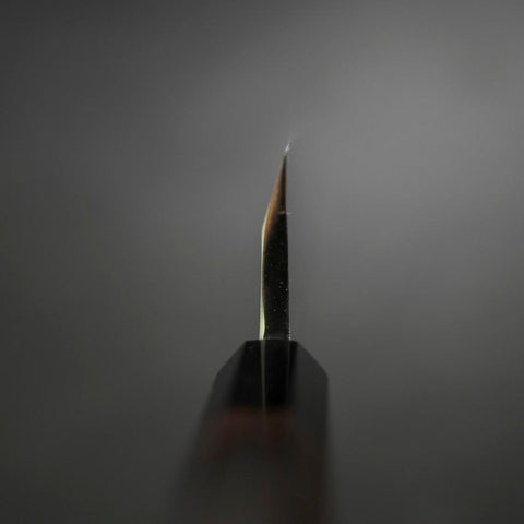 Kiritsuke Deba Honyaki Silver Steel #3 Miroir Manche en Buffle et Ébène 180mm-[Musashi]-[Couteaux de cuisine japonais]