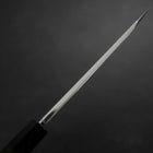 Kiritsuke Deba Honyaki Silver Steel #3 Miroir Manche en Buffle et Ébène 180mm-[Musashi]-[Couteaux de cuisine japonais]