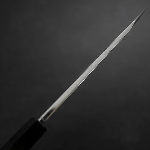 Kiritsuke Deba Honyaki Silver Steel #3 Miroir Manche en Buffle et Ébène 180mm-[Musashi]-[Couteaux de cuisine japonais]