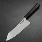 Kiritsuke Deba Honyaki Silver steel #3 Miroir Manche en Buffle et Ébène 180mm-[Musashi]-[Couteaux de cuisine japonais]