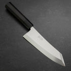 Kiritsuke Deba Honyaki Silver steel #3 Miroir Manche en Buffle et Ébène 180mm-[Musashi]-[Couteaux de cuisine japonais]