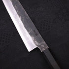 Kiritsuke Gyuto Blue Steel #1 Kurouchi Suminagashi Manche en Buffle et Ébène 200mm-[Musashi]-[Couteaux de cuisine japonais]