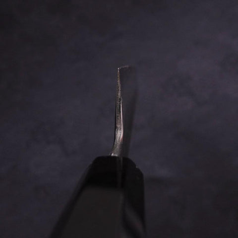 Kiritsuke Gyuto Blue Steel #1 Kurouchi Suminagashi Manche en Buffle et Ébène 200mm-[Musashi]-[Couteaux de cuisine japonais]