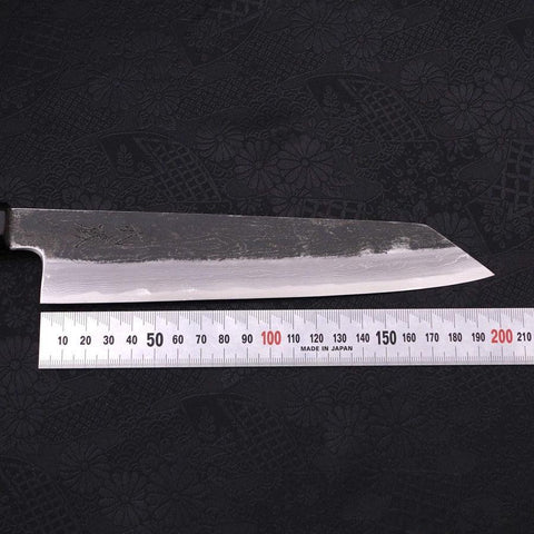 Kiritsuke Gyuto Blue Steel #1 Kurouchi Suminagashi Manche en Buffle et Ébène 200mm-[Musashi]-[Couteaux de cuisine japonais]