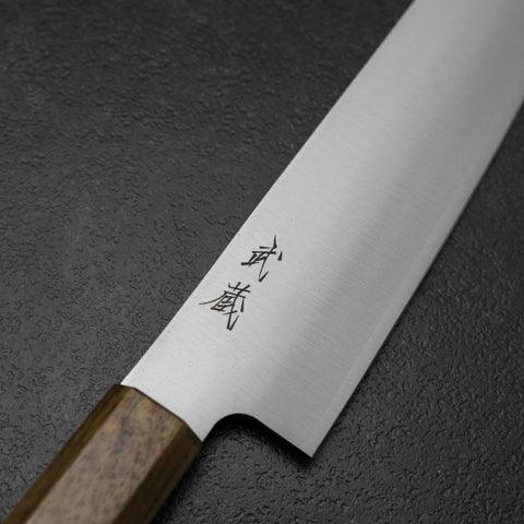 Kiritsuke Gyuto Blue Steel #2 Poli Manche en Olivier 210mm-[Musashi]-[Couteaux de cuisine japonais]