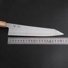 Kiritsuke Gyuto SLD Damas coloré Tsuchime au Nickel Manche en Olivier 210mm Édition limitée-[Musashi]-[Couteaux de cuisine japonais]