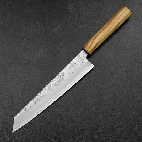 Kiritsuke Gyuto Silver Steel #3 Nashiji Manche en Olivier 205mm-[Musashi]-[Couteaux de cuisine japonais]