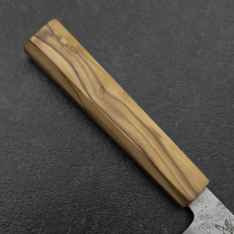 Kiritsuke Gyuto Silver Steel #3 Nashiji Manche en Olivier 205mm-[Musashi]-[Couteaux de cuisine japonais]