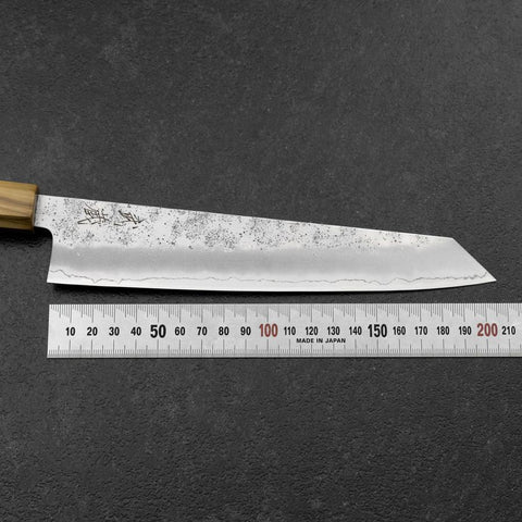 Kiritsuke Gyuto Silver Steel #3 Nashiji Manche en Olivier 205mm-[Musashi]-[Couteaux de cuisine japonais]