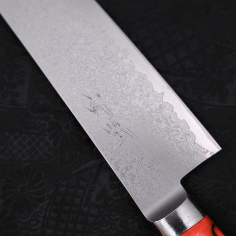 Kiritsuke Gyuto VG-10 Damas Manche Occidental Orange 210mm-[Musashi]-[Couteaux de cuisine japonais]