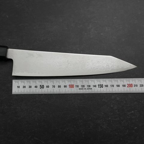Kiritsuke Gyuto VG-10 Damas Manche Urushi Bleu Foncé 210mm-[Musashi]-[Couteaux de cuisine japonais]