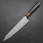 Kiritsuke Gyuto VG-10 Damascus Shitan Ebony Handle 210mm-[Musashi]-[Couteaux de cuisine japonais]