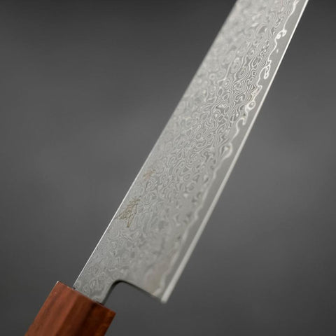 Kiritsuke Gyuto VG-10 Damascus Shitan Ebony Handle 210mm-[Musashi]-[Couteaux de cuisine japonais]