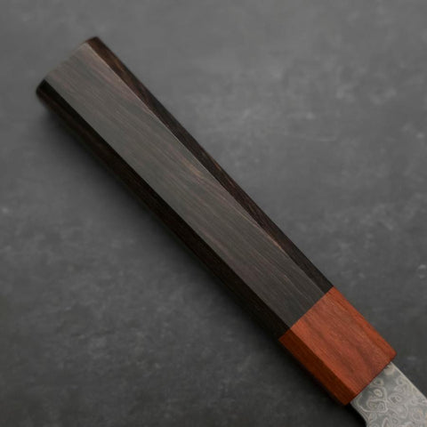 Kiritsuke Gyuto VG-10 Damascus Shitan Ebony Handle 210mm-[Musashi]-[Couteaux de cuisine japonais]