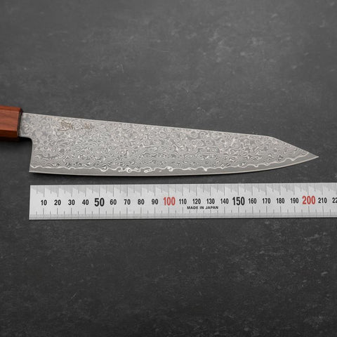 Kiritsuke Gyuto VG-10 Damascus Shitan Ebony Handle 210mm-[Musashi]-[Couteaux de cuisine japonais]