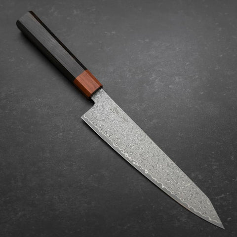 Kiritsuke Gyuto VG-10 Damascus Shitan Ebony Handle 210mm-[Musashi]-[Couteaux de cuisine japonais]