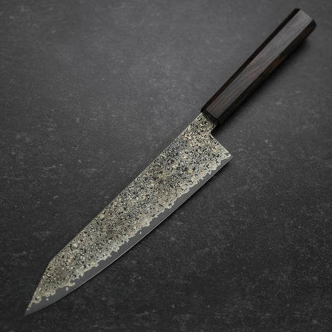 Kiritsuke Gyuto VG-10 Kurozome Damas Manche en Buffle et Ébène 210mm-[Musashi]-[Couteaux de cuisine japonais]