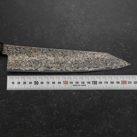 Kiritsuke Gyuto VG-10 Kurozome Damas Manche en Buffle et Ébène 210mm-[Musashi]-[Couteaux de cuisine japonais]