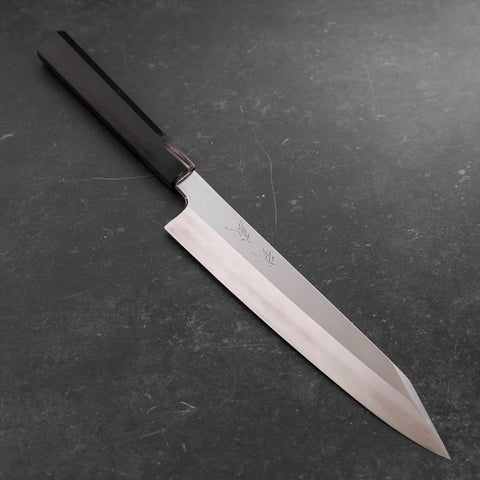 Kiritsuke Gyuto VG-10 Mirror Manche en Buffle et Ébène 240mm-[Musashi]-[Couteaux de cuisine japonais]