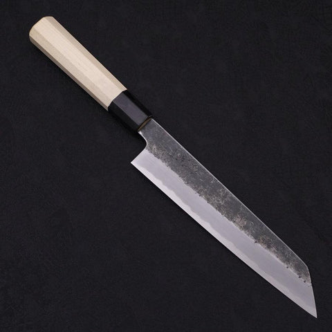 Kiritsuke Gyuto White Steel #2 Kurouchi Manche en Buffle et Magnolia 200mm-[Musashi]-[Couteaux de cuisine japonais]