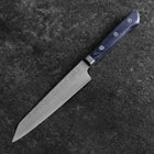 Kiritsuke Petty Blue Steel #2 Nashiji Revêtement inox Manche Occidental Bleu Sombre 140mm-[Musashi]-[Couteaux de cuisine japonais]