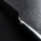 Kiritsuke Petty Blue Steel #2 Nashiji Revêtement inox Manche Occidental Bleu Sombre 140mm-[Musashi]-[Couteaux de cuisine japonais]