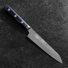 Kiritsuke Petty Blue Steel #2 Nashiji Revêtement inox Manche Occidental Bleu Sombre 140mm-[Musashi]-[Couteaux de cuisine japonais]