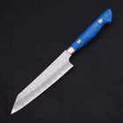 Kiritsuke Petty SG-2 Tsuchime Manche en Turquoise Bleu 150mm-[Musashi]-[Couteaux de cuisine japonais]