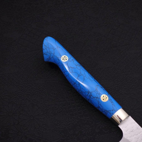 Kiritsuke Petty SG-2 Tsuchime Manche en Turquoise Bleu 150mm-[Musashi]-[Couteaux de cuisine japonais]