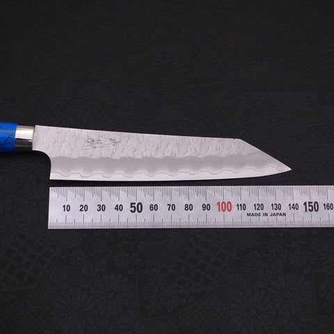 Kiritsuke Petty SG-2 Tsuchime Manche en Turquoise Bleu 150mm-[Musashi]-[Couteaux de cuisine japonais]