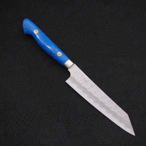 Kiritsuke Petty SG-2 Tsuchime Manche en Turquoise Bleu 150mm-[Musashi]-[Couteaux de cuisine japonais]