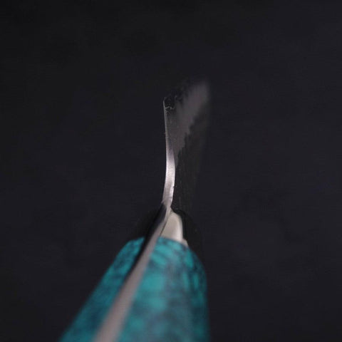 Kiritsuke Petty SG-2 Tsuchime Manche en Turquoise Vert 150mm-[Musashi]-[Couteaux de cuisine japonais]