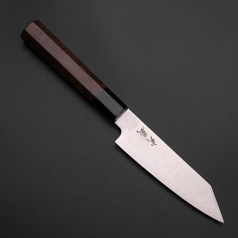 Kiritsuke Petty SLD Miroir Manche en Buffle et Noyer 125mm-[Musashi]-[Couteaux de cuisine japonais]