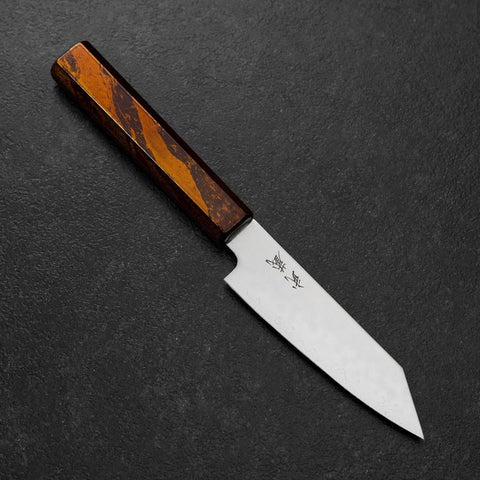Kiritsuke Petty SLD Mirror Red Yamanaka-Urushi Handle 125mm (4.9”)-[Musashi]-[Couteaux de cuisine japonais]