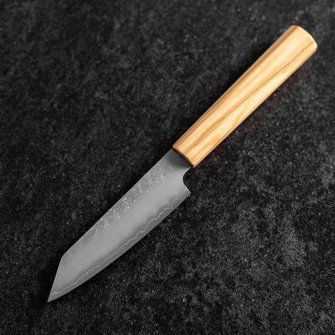 Kiritsuke Petty Silver Steel #3 Nashiji Manche en Olivier 125mm-[Musashi]-[Couteaux de cuisine japonais]