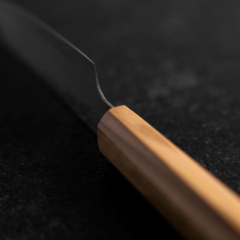 Kiritsuke Petty Silver Steel #3 Nashiji Manche en Olivier 125mm-[Musashi]-[Couteaux de cuisine japonais]