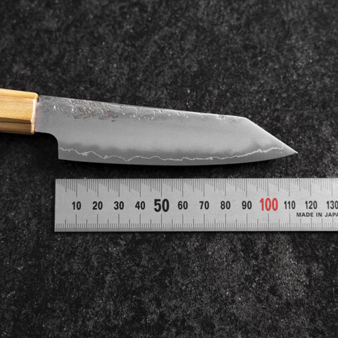 Kiritsuke Petty Silver Steel #3 Nashiji Manche en Olivier 125mm-[Musashi]-[Couteaux de cuisine japonais]