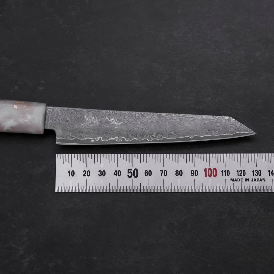 Kiritsuke Petty VG-10 Damas Manche Océan Blanc Noir et Or 130mm-[Musashi]-[Couteaux de cuisine japonais]