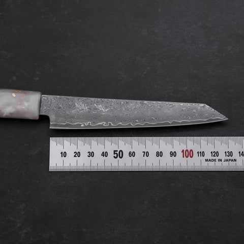 Kiritsuke Petty VG-10 Damas Manche Océan Blanc Noir et Or 130mm-[Musashi]-[Couteaux de cuisine japonais]