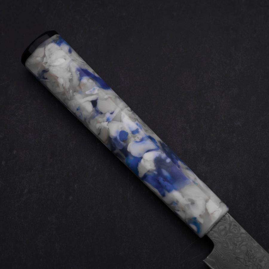 Kiritsuke Petty VG-10 Damas Manche Océan Mélange Bleu et Blanc 130mm-[Musashi]-[Couteaux de cuisine japonais]