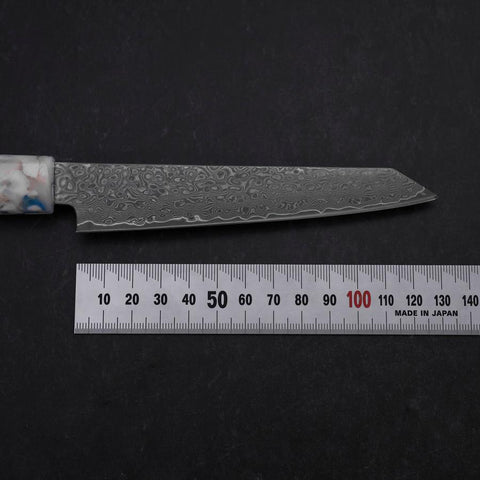 Kiritsuke Petty VG-10 Damas Manche Océan Mélange Bleu et Blanc 130mm-[Musashi]-[Couteaux de cuisine japonais]