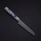 Kiritsuke Petty VG-10 Damas Manche Océan Mélange Bleu et Blanc 130mm-[Musashi]-[Couteaux de cuisine japonais]