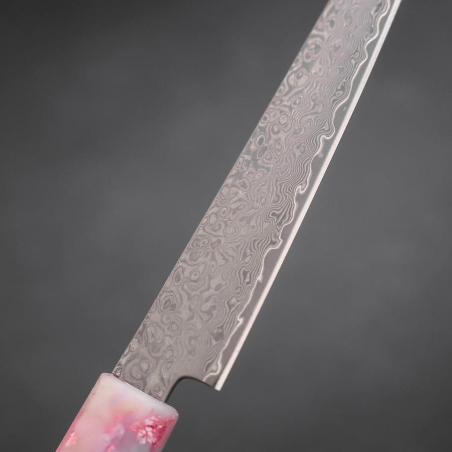 Kiritsuke Petty VG-10 Damas Manche Océan Rose Sakura et Or 130mm-[Musashi]-[Couteaux de cuisine japonais]