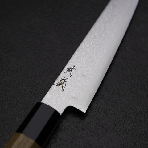 Kiritsuke Petty VG-10 Damas Manche en Zelkova 145mm-[Musashi]-[Couteaux de cuisine japonais]