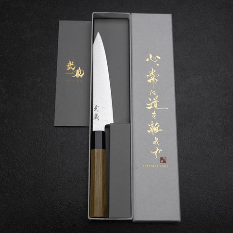 Kiritsuke Petty VG-10 Damas Manche en Zelkova 145mm-[Musashi]-[Couteaux de cuisine japonais]