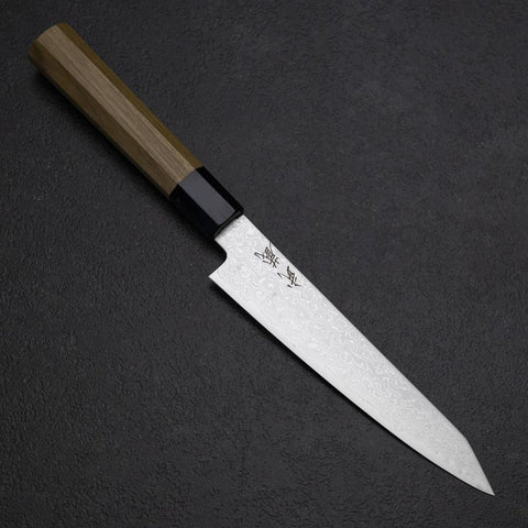 Kiritsuke Petty VG-10 Damas Manche en Zelkova 145mm-[Musashi]-[Couteaux de cuisine japonais]