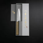 Kiritsuke Petty VG-10 Poli Manche Urushi Blanc 125mm-[Musashi]-[Couteaux de cuisine japonais]